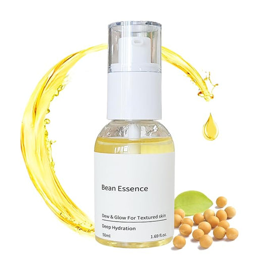 Korean Bean Essence Serum 1.01 Fl Oz, Exfoliating & Hydrating Facial Treatment with Hyaluronic Acid, for Glass Skin Care, 30ml Pack of 1 (01)
