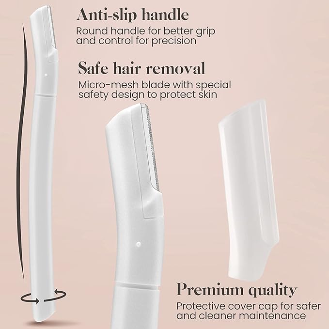 Eyebrow Razor, Dermaplane Face Razors for Women Facial Hair, Eyebrow Shaver(8 Count), Peach Fuzz Removal, Dermaplaner to Exfoliate and Refresh the Skin