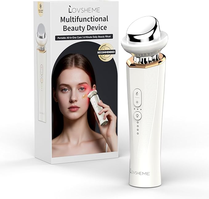 Radiant Renewal Skincare Wand，Models HD-44 face and Eye Massager，4-Color for Face with Heat & Cooling