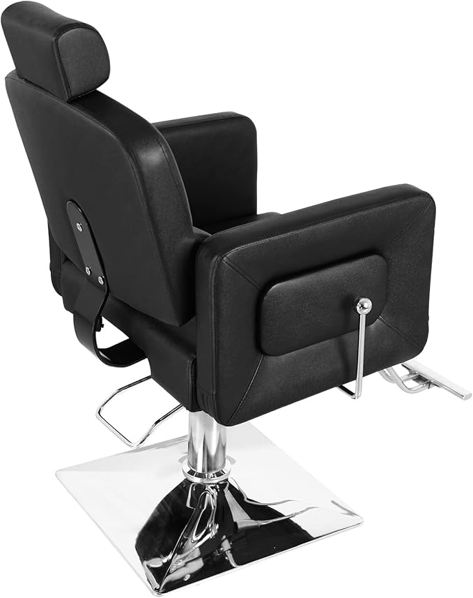 OmySalon Salon Chair for Hair Stylist, Reclining Barber Chair Hairdressing Styling Chair with Adjustable headrest, Beauty Shampoo Barbershop Furniture