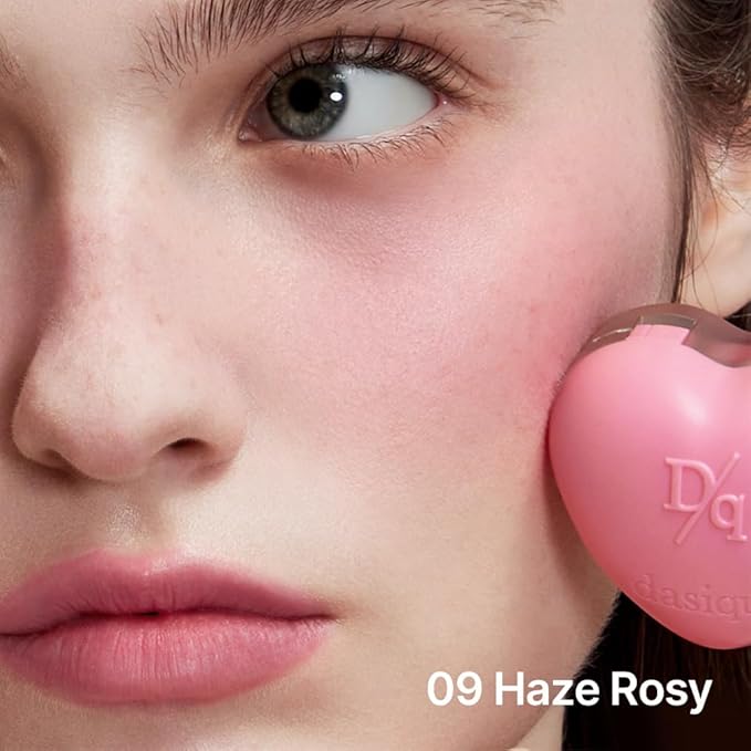 dasique Souffle Color Pot #09 Hazy Rosy – Makeup Blush, Buildable Silky-Smooth Texture, Build-In Mini Brush, Multi-Use For Cheek and Lip