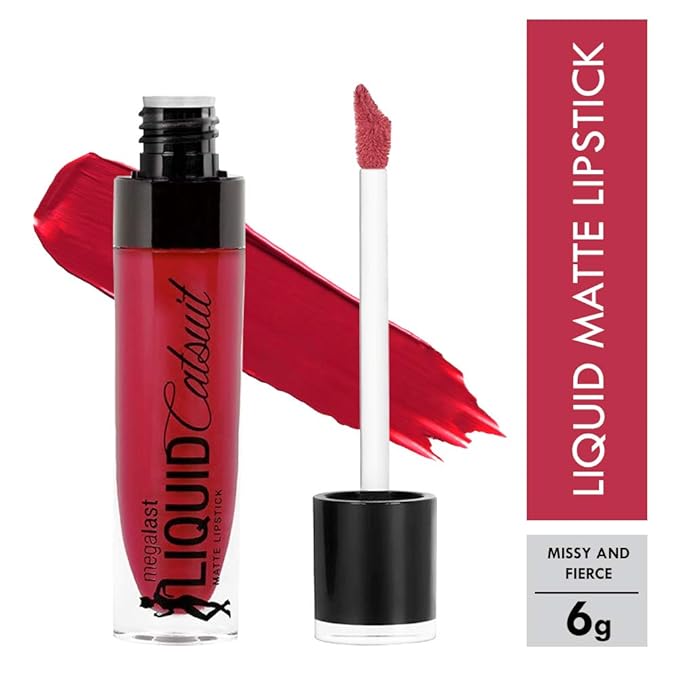 wet n wild Megalast Catsuit Matte Liquid Lipstick, Red Missy & Fierce | Lip Color Makeup | Moisturizing | Creamy | Smudge Proof
