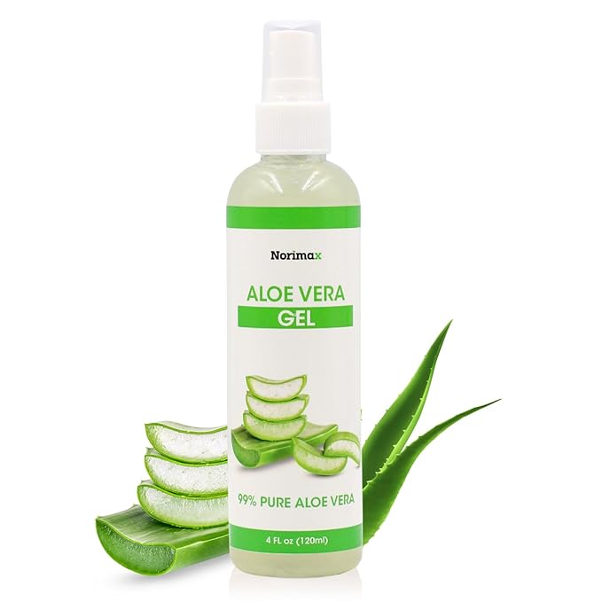 Natural Aloe Vera Gel for Hair, Scalp, Face, Dry Skin, Sunburn, & Sensitive Skin - Cold Pressed, Vegan, Unscented - Soothing Aloe Face Moisturizer (4 oz.)