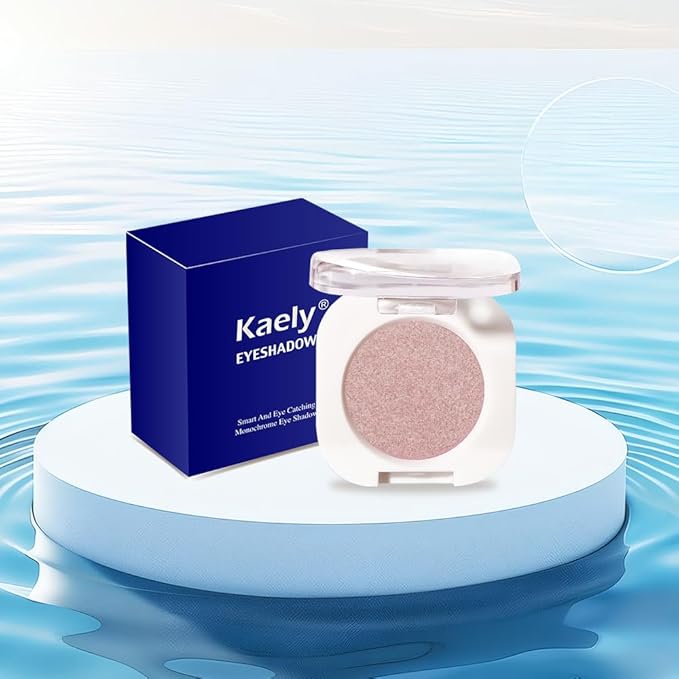 Champagne Shimmer Single Eyeshadow Makeup, Neutral Powde Eye Shadow for Women, Rose Gold Sheer Glitter Singles Eyeshadow Palette Pigmented Waterproof, sombras para ojos,Girls Eyeshadows Gift