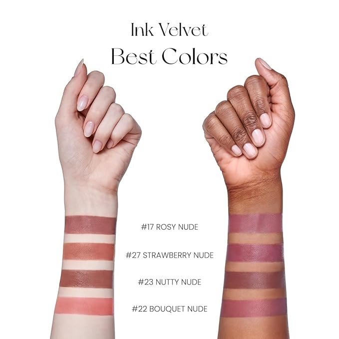 Peripera Ink the Velvet Lip Tint - High Pigment Color, Longwear, Weightless, Not Animal Tested, Gluten-Free, Paraben-Free (17 ROSY NUDE)