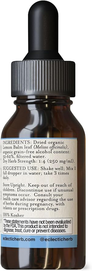 Eclectic Herb Organic Lemon Balm Extract Relaxation