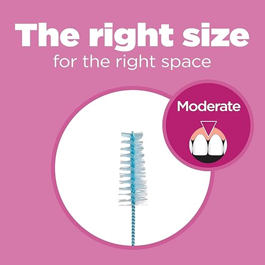 GUM Proxabrush Go-Betweens Refills - Moderate - Compatible with GUM Permanent Handle - Reusable Interdental Brushes - Soft Bristled Dental Picks, 8 Count
