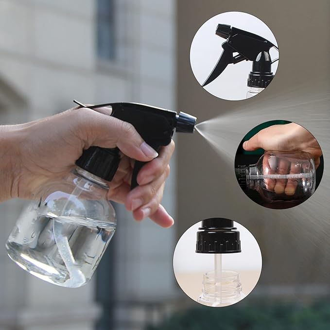 20 PCS 8 oz Spray Bottle Clear Plastic Spray Bottles with Adjustable Nozzle Empty Plastic Spray Bottle Bulk Water Spray Bottles for Kitchen,Beauty, Hair and Cleaning
