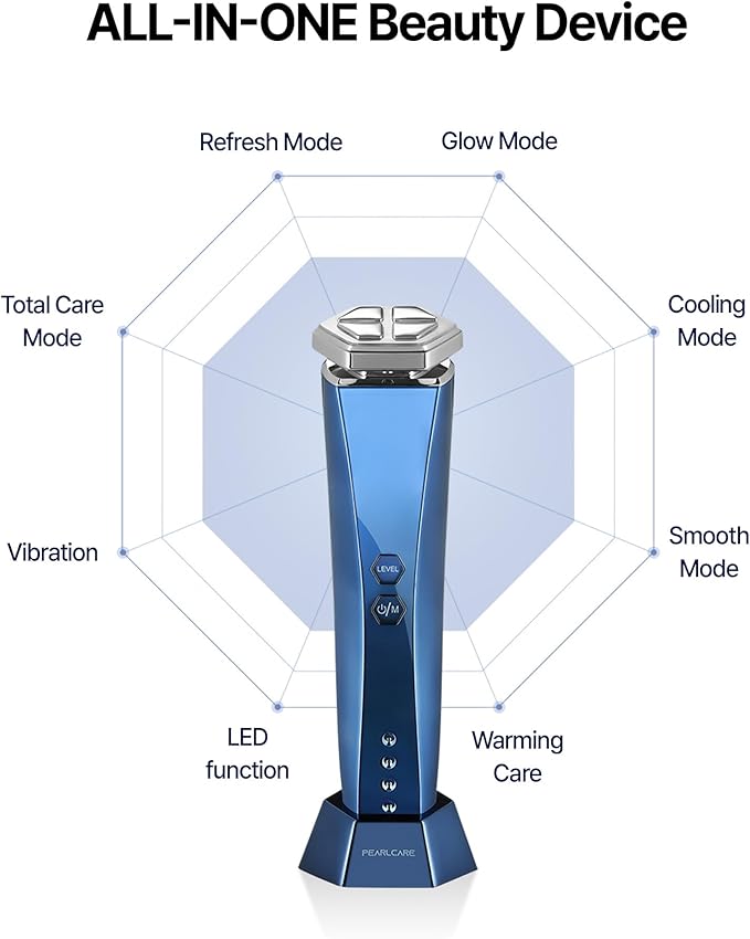 Facial Massager, Anti Aging Face and Neck Massage Tool for Skin Care (Blue)