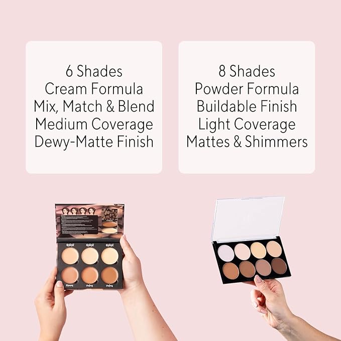 W7 Lift & Sculpt, Shape & Glow Set - 2 Piece Set - Cream Contour & Powder Contour Palette Duo