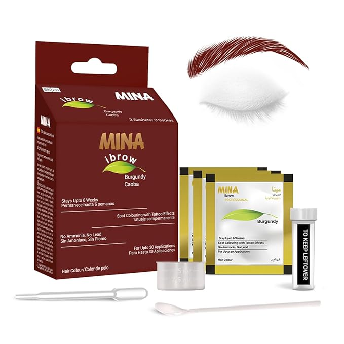 Mina ibrow Hair Color Burgundy|Natural