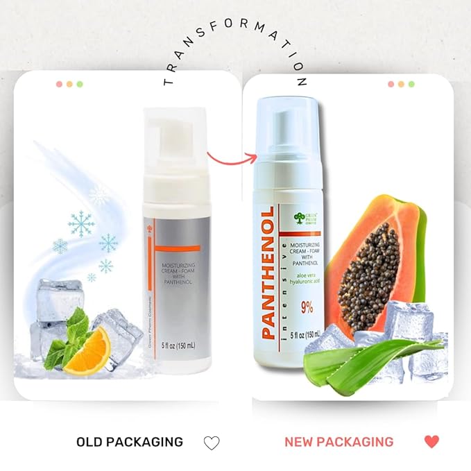 9% Panthenol Foam Spray - Redness Relief Moisturizer | Acne, Burn & Skin Repair with Aloe & Hyaluronic Acid – Post-Laser, Stitches, Tattoo & Hair Transplant, 5Oz