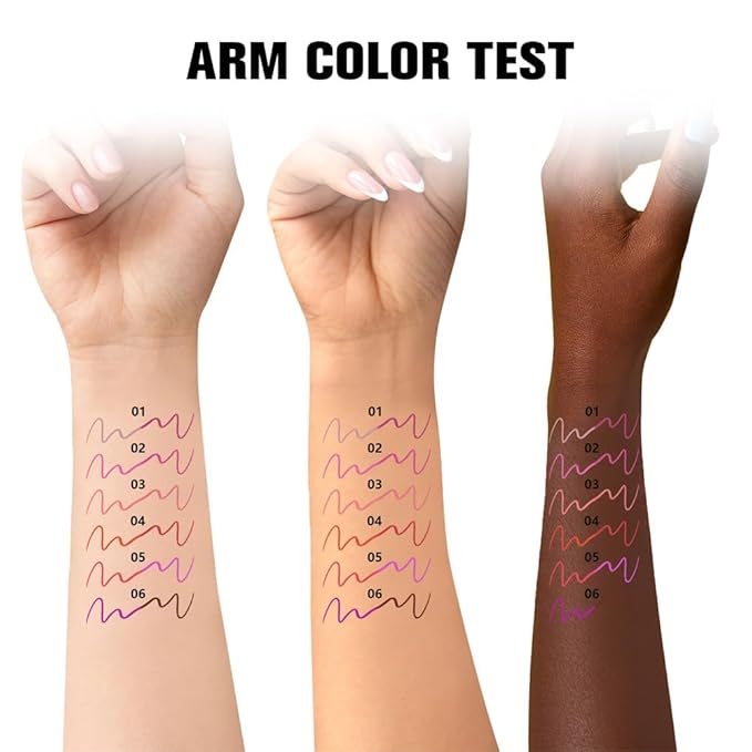 6Pcs Dual-Ended Dual-Colored Lip Liner Pencil Set - 12 Colors Matte Lipstick Pencil, No Transfer Smudgeproof & Waterproof, Sharpenable Lip Crayon for Women,Velvet Long-Lasting Lip Color Set A