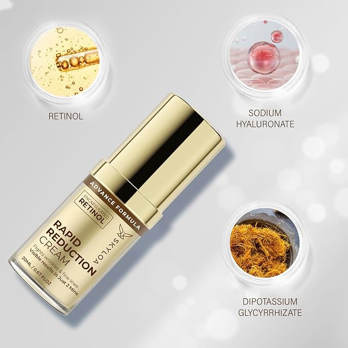 Retinol Eye Cream Anti Aging: Under Eye Cream for Dark Circles and Puffiness Bags - Retinol Eye Serum - Under Eye Serum with Caffeine and Hyaluronic Acid - Visibly Reduces Wrinkles Fine Lines(20ML)