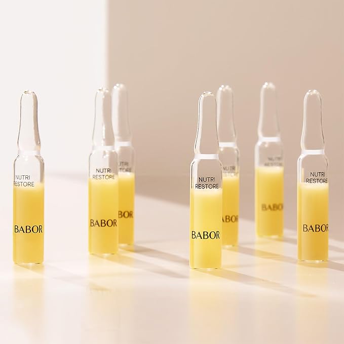 BABOR Nutri Restore Restorative Serum Ampoules for the Face, for Intensely Nourished and Healthy Skin, Vegan Formula, with Amino Acids and Argan Oil, Ampoule Concentrates, 7 x 2 ml