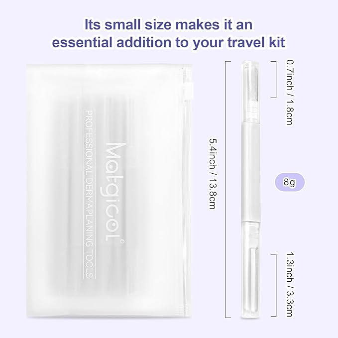 Dermaplane Razor for Women Face & Eyebrow - Dermaplaning Tool for Peach Fuzz Facial Hair Removal,High Precision Blade for Smooth Skin (White, 6 Count)