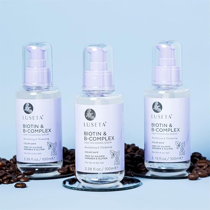 Luseta Biotin B-Complex Hair Oil Thickening & Strengthening for Thin and Dry Hair Promote Hair Growth 3.38oz