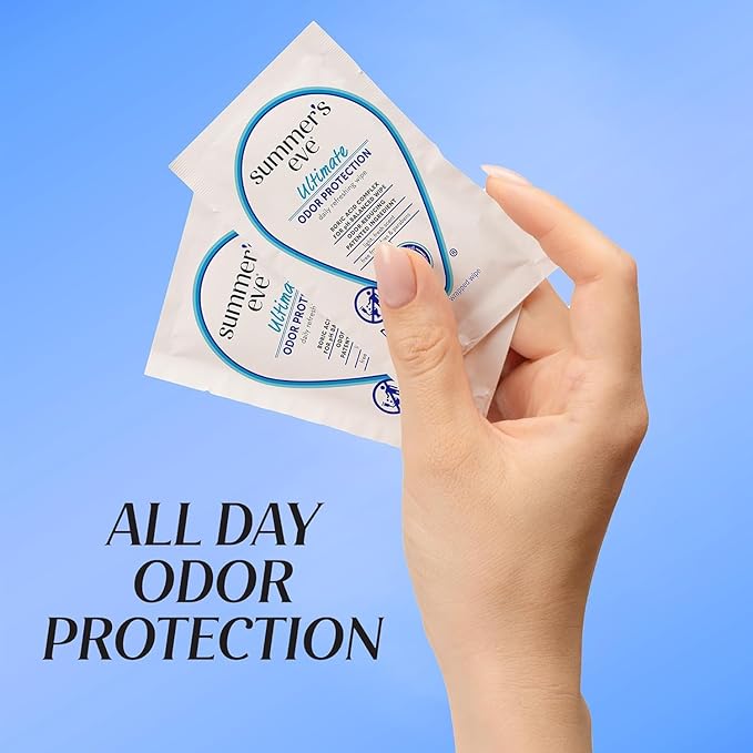 Summer's Eve, Whole Body Deodorant for Women, Ultimate Odor Control, Aluminum Free Deodorant, 3 Fl Oz + Daily Feminine Wipes with Boric Acid, Removes Odor, On-the-go Body Wipes with pH Balance, 12 ct