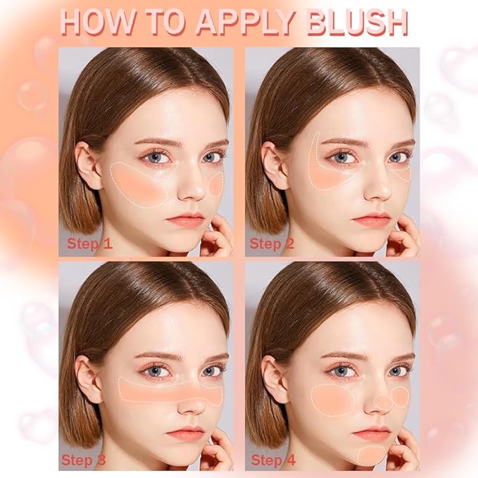 Blush for Cheeks Makeup Palette, Natural Matte Cream Powder Single Blushes for Eye and Cheek, Buildable Long-Lasting Color,Vegan & Cruelty-Free,Everyday Makeup Look for Women,#06-Deep Nude