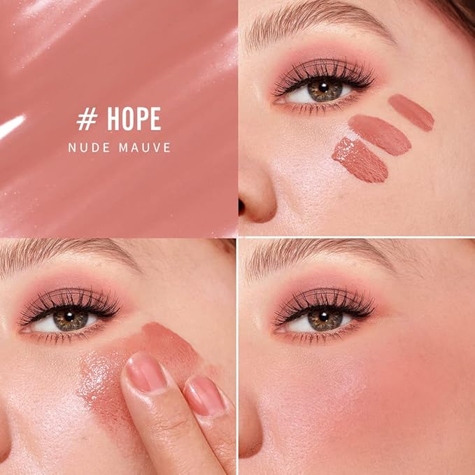 KIMUSE Liquid Blush, Soft Cream Blush Face Blush, Liquid Blush for Cheeks, Long-Wearing Pigmented Blush, Waterproof, Smudge Proof, Dewy Finish