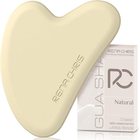 Rena Chris Gua Sha Facial Tools, Silicone Guasha Tool for Face and Neck Acupuncture, Facial Manual Massager Tool for Jawline Sculpting and Puffiness Reducing, Skincare Gift for Women