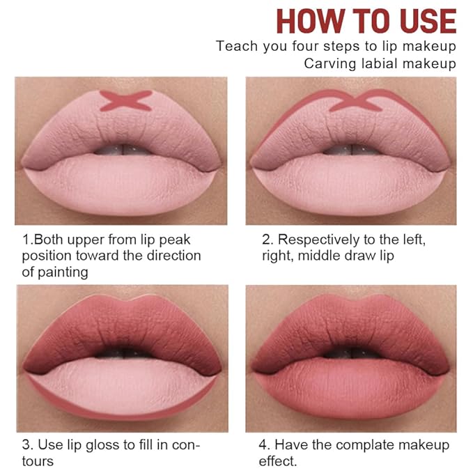 6 Colors Liquid Lipstick + Lip