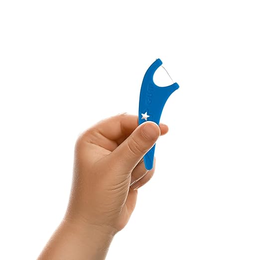 GUM Crayola Kids Flossers with Fluoride - Designed for Little Hands - Fun Grape Flavor - Easy to Use Kids Floss Picks for Children Ages 3+, 75 Count (Pack of 6)