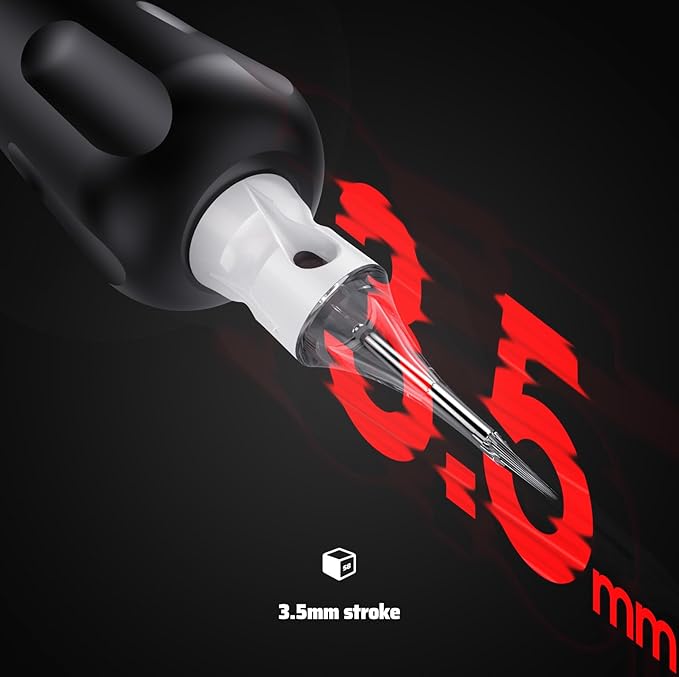 Dragonhawk Complete Tattoo Gun Kit Cordless Tattoo Machine Pen Kit Beginner Pro Tattoo Kit Cartridges Needles Coreless Motor 3.5mm Stroke Length