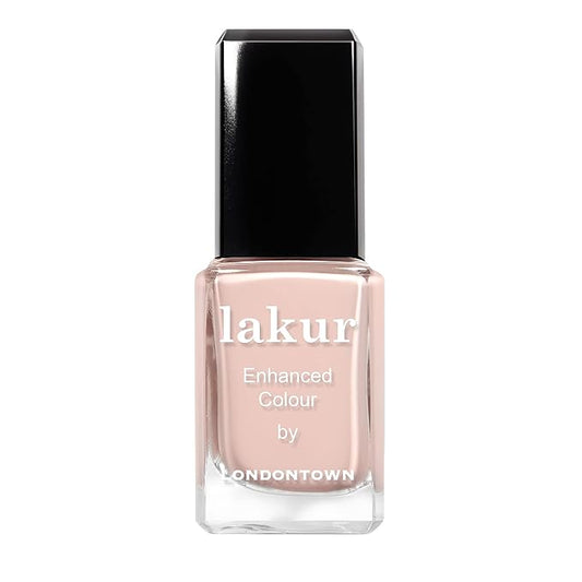LONDONTOWN lakur Nail Polish - Chip-Resistant, Non-Toxic, Conditions & Hydrates Nails | Glossy Pink Beige, Uncovered, .40 fl oz