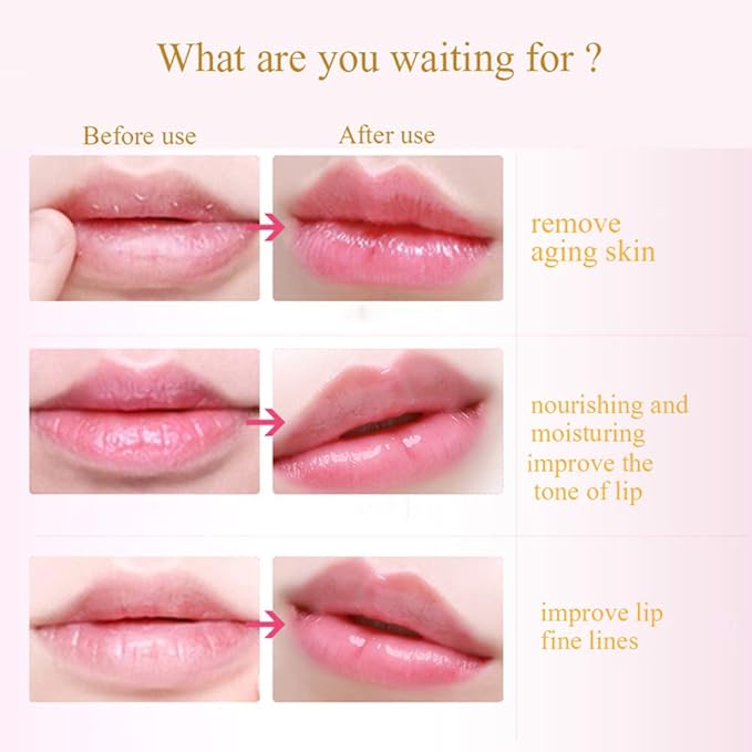 Lip Mask, 30PCS Collagen Crystal Pink