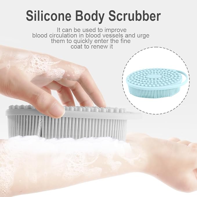 Silicone body scrubber, exfoliating silicone