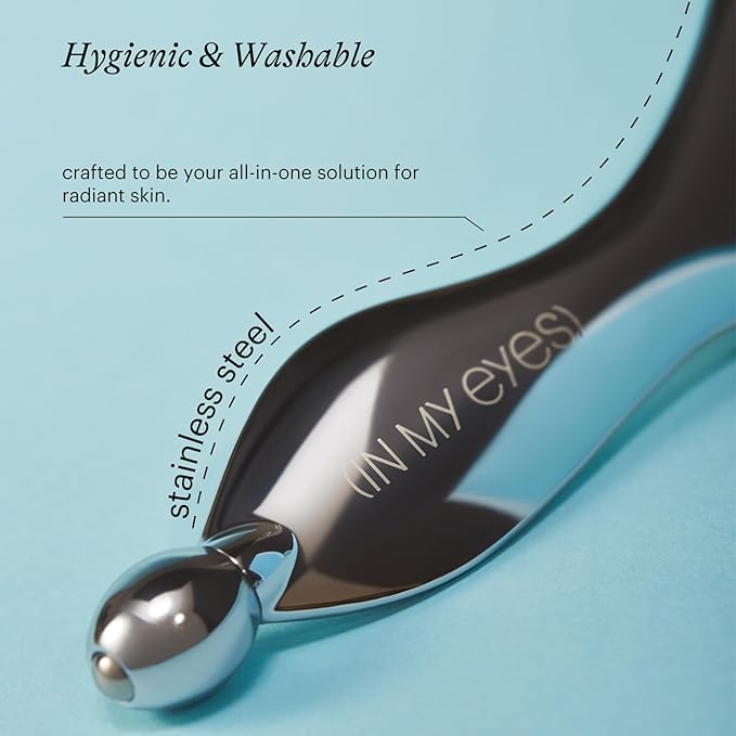 In My Eyes Gua Sha Tool for Face & Eye, Stainless Steel Gua Sha Facial Massager Tool for Reduce Puffiness, Ease Facial Tension & Promote Lymphatic Drainage