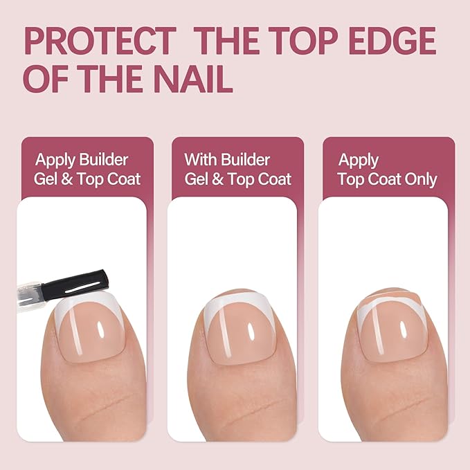 Vansiho 150 pcs Fake Toe Nail Tips Press on, French Tip Soft Gel Toenail Extension, Square Round Toenail Pre-applied Tip Primer & Base Coat, Soft Gel Fake Toe Nails for Home DIY 15 Sizes