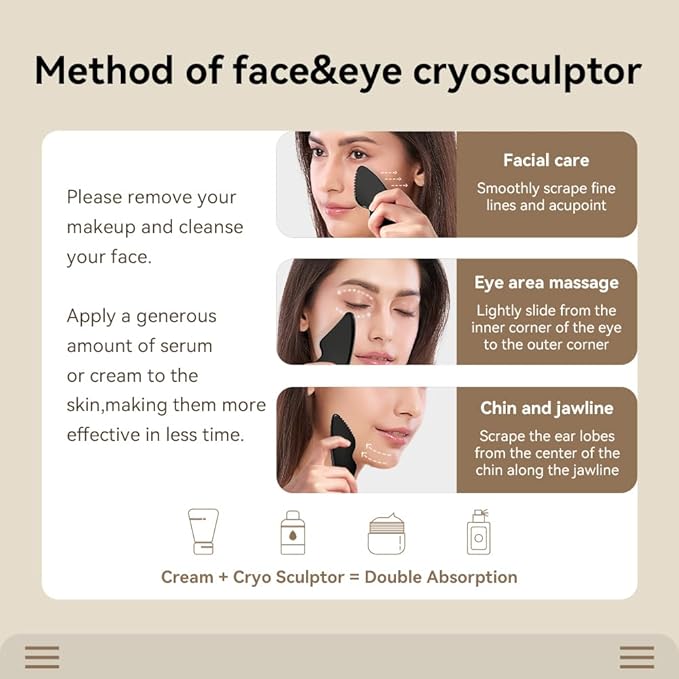 Gua Sha Facial Tools - Guasha Tool for Face and Body, Premium Metal Scraping Massage Tool for Lymphatic Drainage, Skin Rejuvenation, and Relaxation