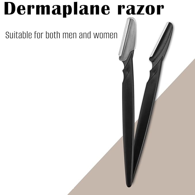 Dermaplane Razor For Women Men Eyebrow Razors Dermaplaning Tool For Face Shaver Home Hair Beauty blade Trimmer Microblades Peach Fuzz Remover micro dermabrasion facial tool 12pcs