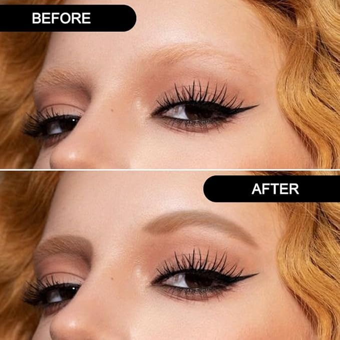 Brow Powder Kit with Mirror – Long-Lasting 3-Color Brow Filler for Full, Defined Natural Brows, Contour Palette with Double-Ended Brush, sombra para cejas (01)