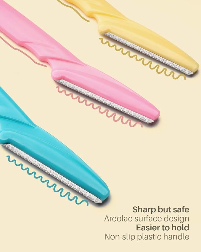 MoHern Dermaplaning Tool for Face, 30 Pcs Dermaplane Razor for Face, Multipurpose Face Razors for Women and Men, Multi-Color