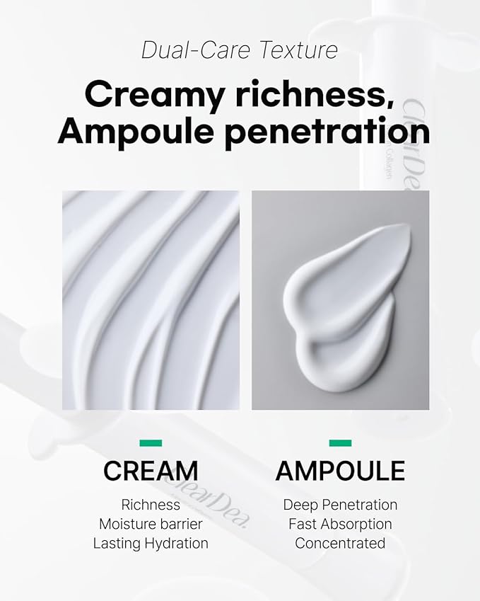 Mucin Collagen Cream Ampoule for face – Collagen-Powered Hydrating & Firming Skincare, Non-Greasy, Revitalizing Korean Beauty for All Skin Types, 15ml x 2