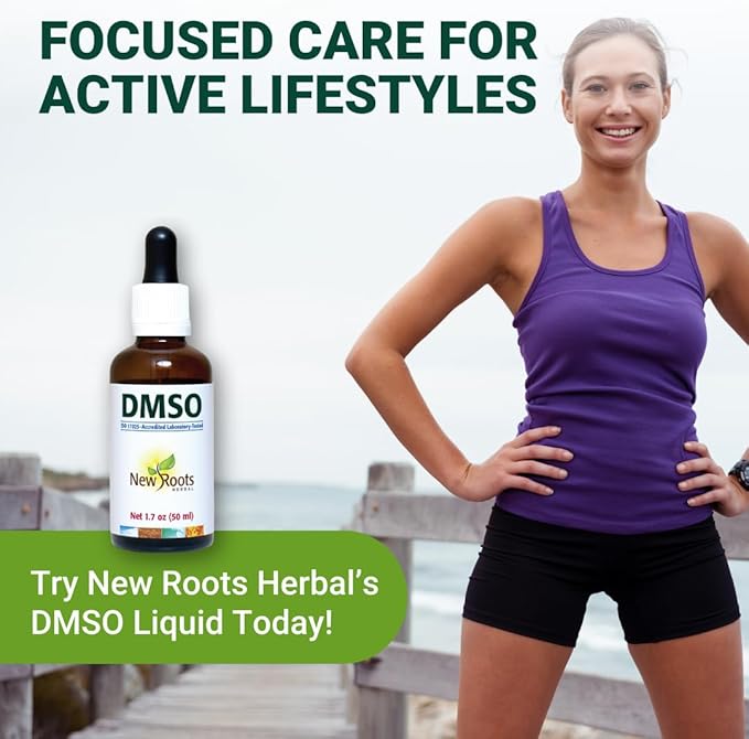 DMSO liquid drops with Pipette (50 ml) | dimethyl sulfoxide | 99.9% Pure DMSO Pharmaceutical grade | Topical Fast Acting | NEW ROOTS HERBAL