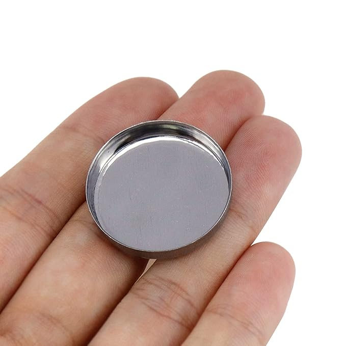 Pack of 30 Empty Round Metal Pans 26mm