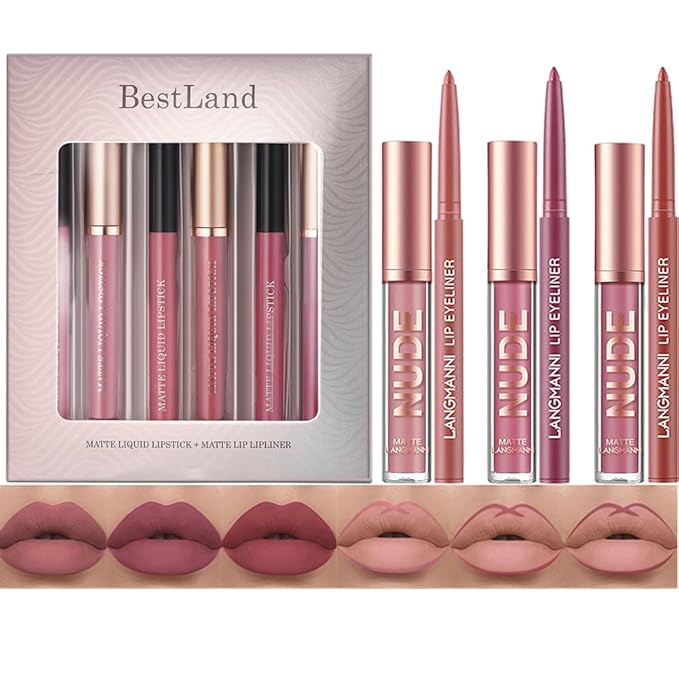 BestLand 6Pcs Matte Liquid Lipstick +