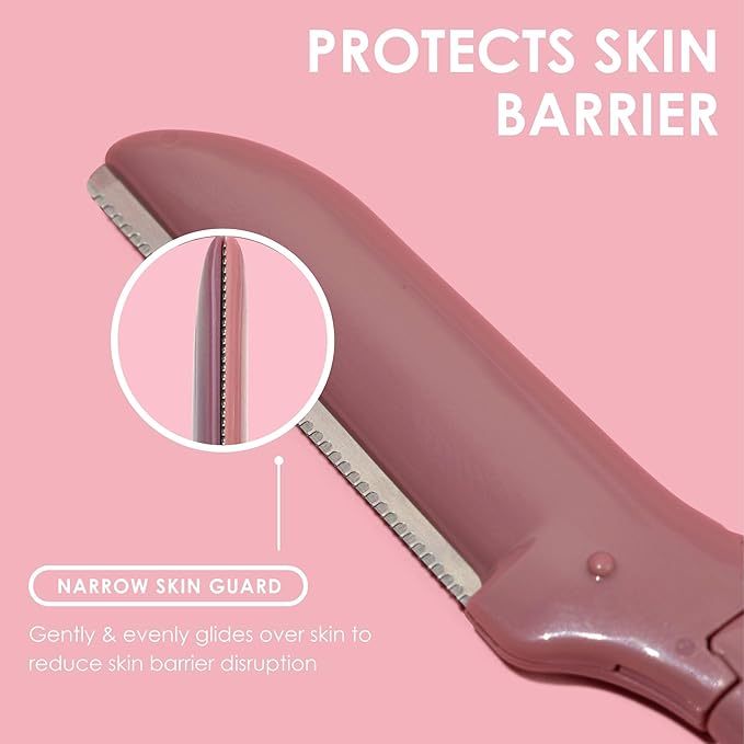 JAPONESQUE Precision Dermaplaner Facial Razors – 2pk 6 Piece Set, Eyebrow and Facial Hair Single Blade Razors for Women and Men, 2pk, 6ct.