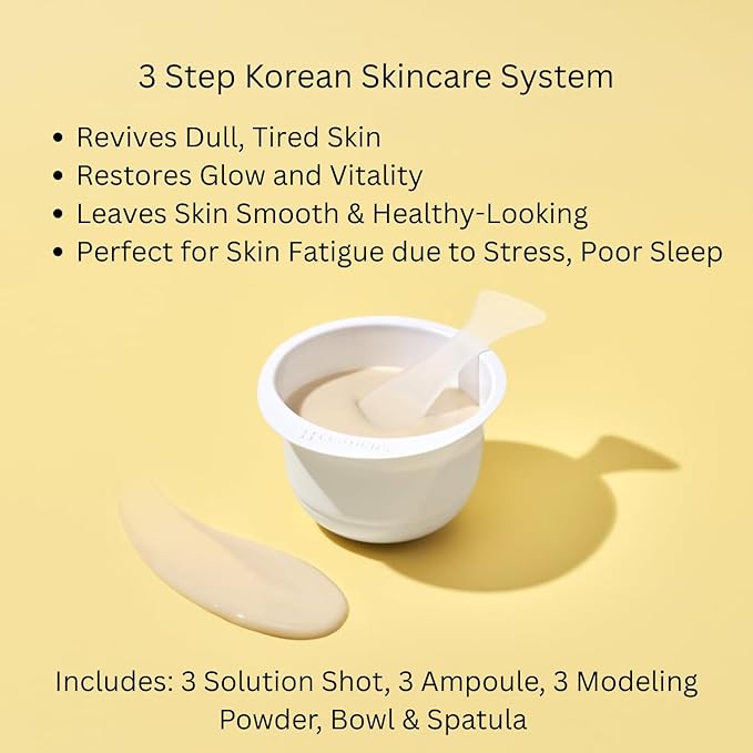 LEADERS 3X Boosting Modeling Mask | 3-Step Korean Skincare with Vitamin Set of 3 | For Dull, Tired Skin | Helps Restore Radiance, Vitality Glow | Revitalize Healthy Skin - 3 Pack (Vitamin)