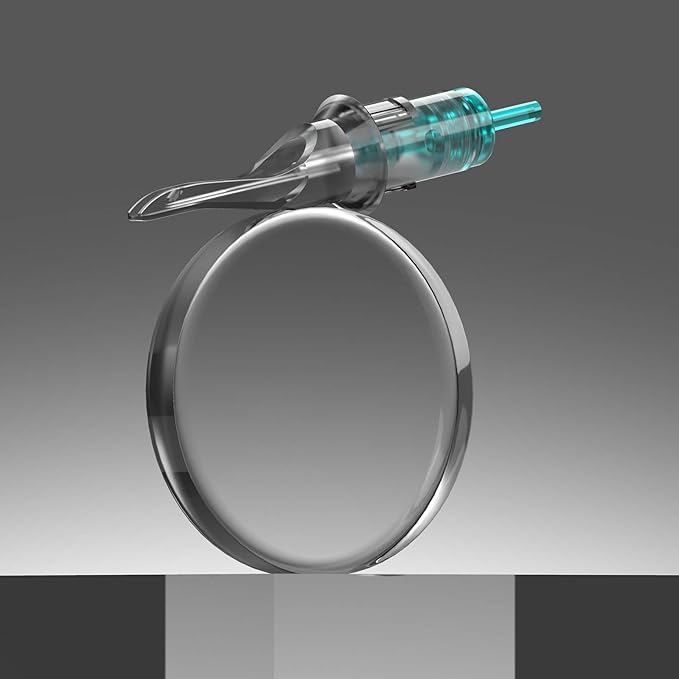 STIGMA Aquamarine Knight Bugpin Disposable Tattoo Cartridge Needles Tattoo Cartridges Assorted Sizes 50pcs of Round Magnum #10(1007RM 1009RM 10011RM 1013RM 1015RM) EN02B-50KIT-T