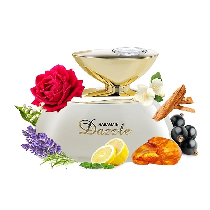 Dazzle Al Haramain Arabian Perfume for Women - Long Lasting Perfume for Women - Floral Fruity Fragrances - Eau de Parfum for Women - 3.3 oz