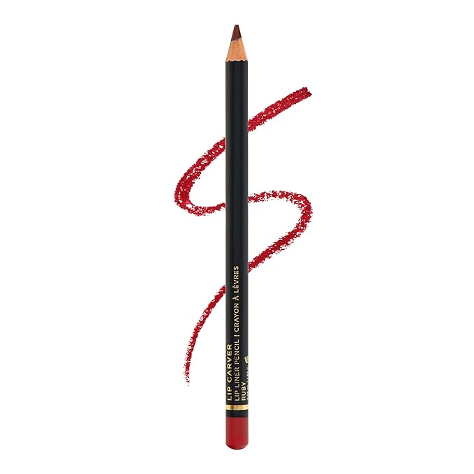 LIP CARVER Lip Liner Pencil Creamy Long Lasting Wooden Lip Pencil | Waterproof Lip Liner | (Ruby)