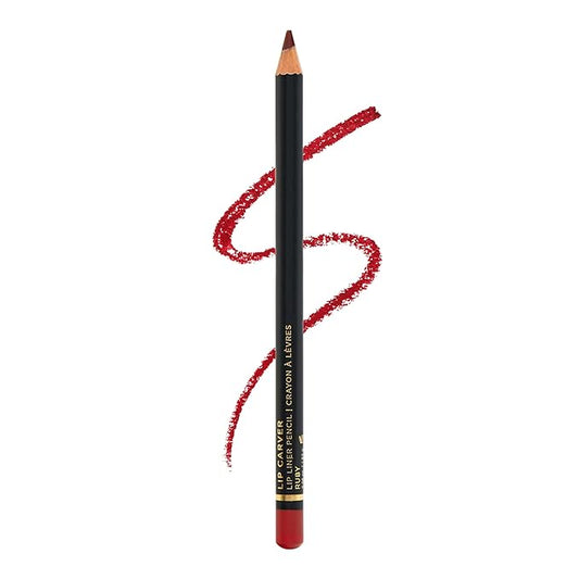LIP CARVER Lip Liner Pencil Creamy Long Lasting Wooden Lip Pencil | Waterproof Lip Liner | (Ruby)