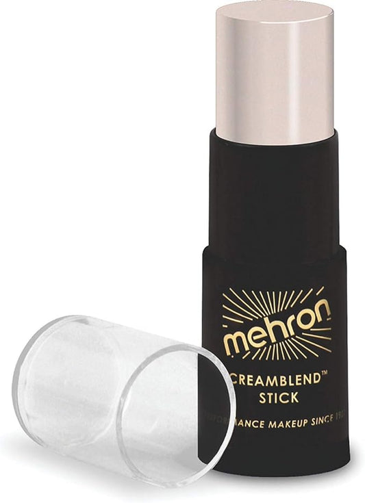 Mehron Makeup CreamBlend Stick | Face Paint, Body Paint, & Foundation Cream Makeup | Perfect for Halloween .75 oz (21 g) (Alabaster)