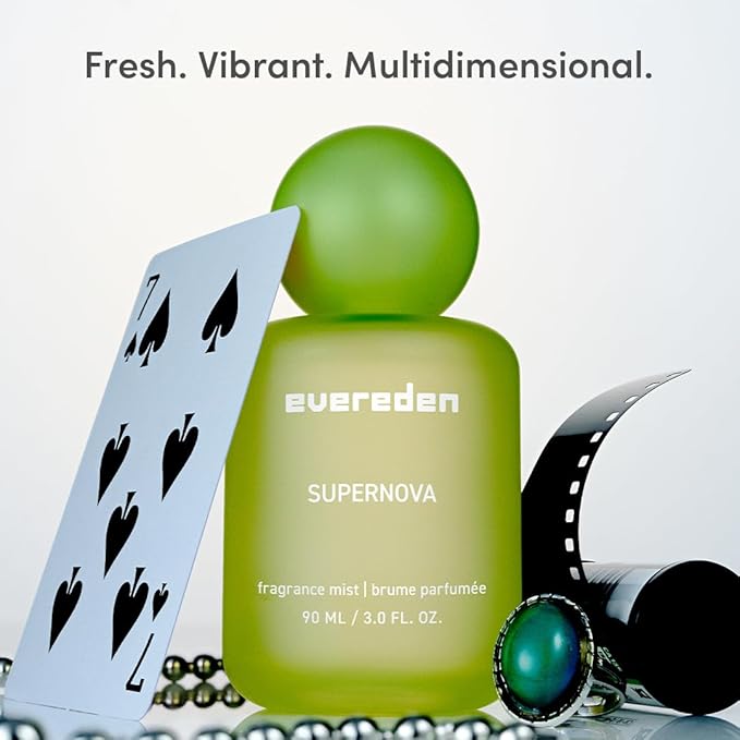Evereden Fragrance Hair and Body Mist - Supernova: Clean and Vegan Collectible Hair and Body Spray for Teen Girls - Amplify Your Self Expression with Iconic Scents in Aesthetic Bottles