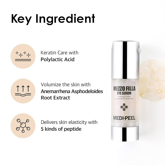 [Medi-Peel] Mezzo Filla Eye Serum 1.01 fl oz / 30ml | Anti-Wrinkle Serum For Eyes, Anti-Aging, Hydrating | Korean Skincare, For All Skin Types